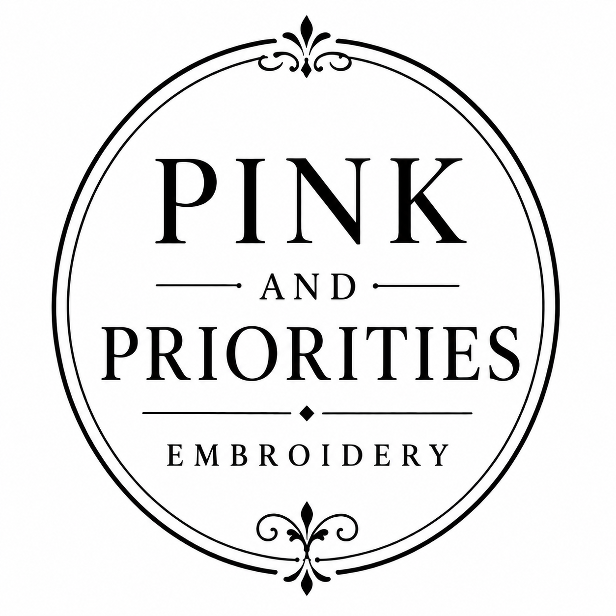 Pink and Priorities Embroidery